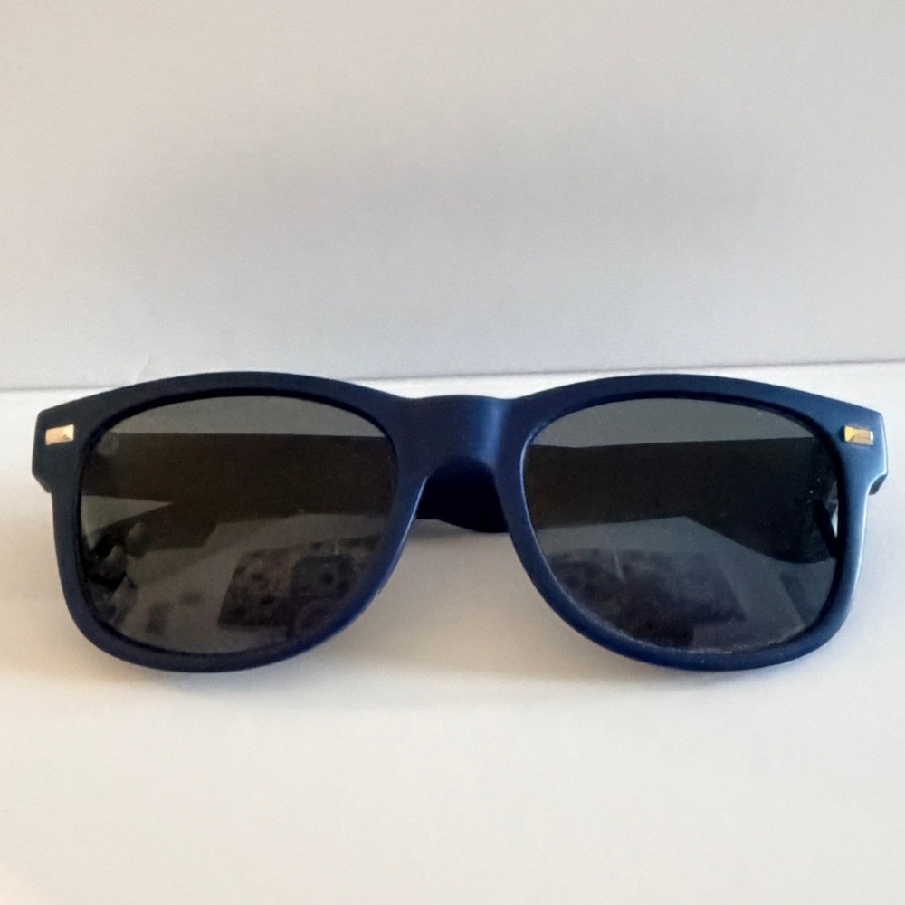 Knockaround Sunglasses Navy Blue Fort Knocks Gold Hardware Wayfarer